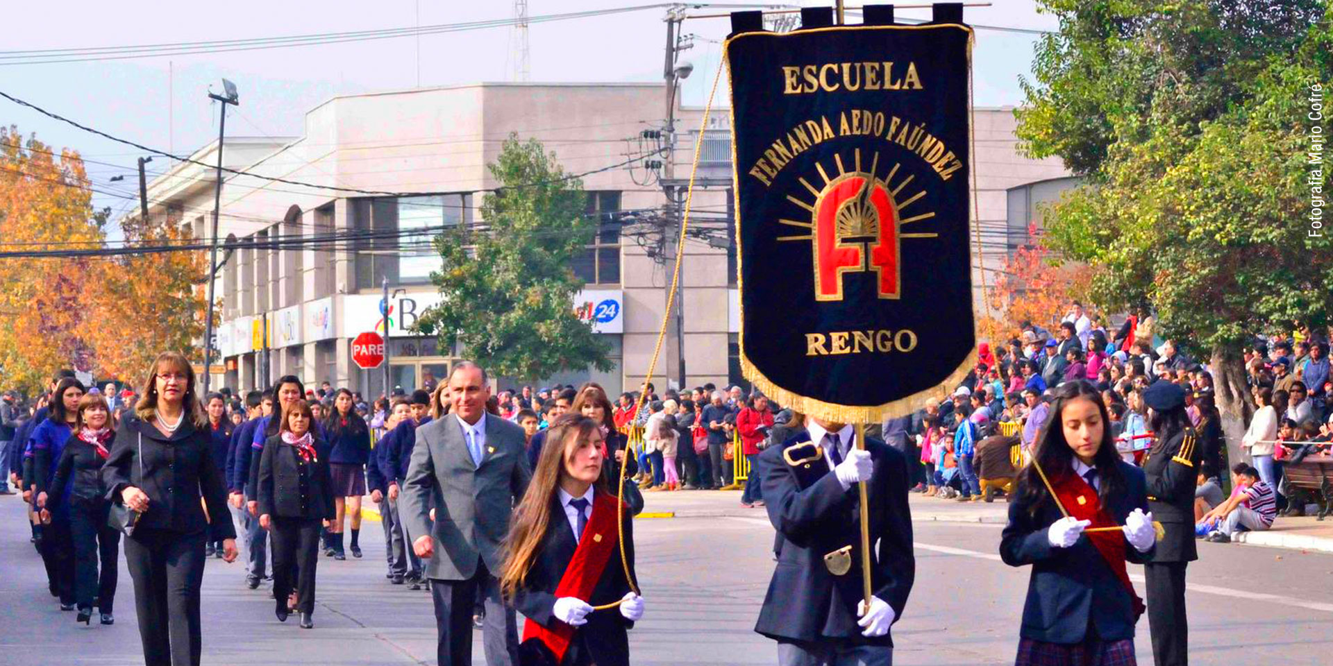 Estandarte escuela Fernanda Aedo Rengo